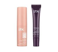 ITK Skincare Gift Set - Aloe Vera Under Eye Stick + Shea Butter Lip Balm Duo to Reduce Eye Puffiness and Soothe Chapped Lips with Vitamin E - Hydrates Dry Lips and Eyes - Travel Skincare Set