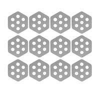 Itkcozcg 12lots Hexagonal Clear Surfs Tractions Pad Semi Clear Deck for Surfboards Surfing Accessories Antislip Mats Premium Deck