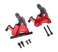 Itkcozcg 1Pair Professional Road Bicycles Disc Brake Light Weight Flat Mount Hydraulic Bike Brakes Wire Pull Oil Disc Brake Clamp