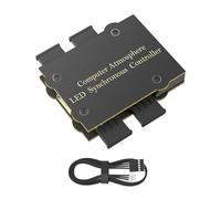 Itkcozcg 4 Port 5V 3PIN ARGB Fan LED Controller ARGB Fan LED Controller With Adjustable Brightness Speed With USB2.0 9Pin Cable