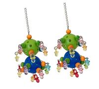 Itkcozcg 5pcs Pet Bird Bites Toy Parrots Chew Swing Cage Hanging Cockatiel Birds Toy with Foraging Holes