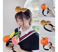 Itkcozcg Cartoon Fruit Headbands Stuffed Vegetable Hair Hoop Carrot Hairband Funny Hair Bands for Washing Face Party
