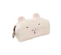 Itkcozcg Cartoon Furry Pencil Case Pen Pouches High Capacity Pencil Bag Travel Makeup Bag for Women Girl Student