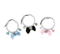Itkcozcg Cats Necklaces Suit Collar Crystal Princess Collar Wedding Photo Props Holiday Collar Pearls for Princess