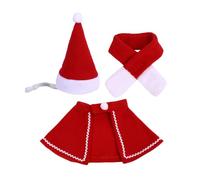 Itkcozcg Christmas Theme Mischievous Dogs Santa Hat With Cloak&Scarf Keep Warm Festival Cloak With Adjustable Neck Strap