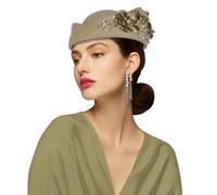 Itkcozcg Classical Jeweled Berets Hat 11 Multicolor Choices Lightweight Construction For Travel Event And Casual Outfits Jeweled Stewardess Hat