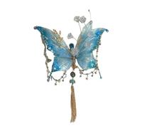 Itkcozcg Elegant Butterfly Hair Pin with Crystal Dangling Tassels Design for Women Party Hairstyle Cultural Event Hair