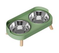 Itkcozcg Ergonomic Dog Bowls with Double Bowl Splash Proof Dish for Eating Bright Color Dish Nonslip Cats Food Bowl