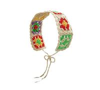 Itkcozcg Ethnic Women Hollow out Turban Outdoor Camping Photo Crochet Hairband Headband for Travel