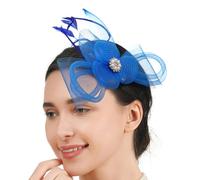 Itkcozcg French Feathered Flower Fascinator Hair Clip For Women Elegant TeaParty Wedding Cocktails Event Photography Props