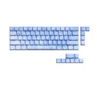 Itkcozcg Ice Blue Original Height Keycaps 64/74Key Shining Through Backlit Keycapst for 60 80 61 64 68 75 Mechanical Keyboards Translucents Backlit Keycaps