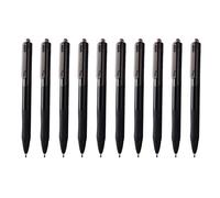 Itkcozcg Office Supplies, 10x Retractable Neutral Pen 0.5mm Black Gel Pen Quick-Drying Pen Office School Supplies for Writing