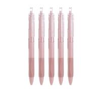 Itkcozcg Office Supplies, 5Pcs Retractable Gel Pens 0.5mm Refillable Quick Dry Smooth to Write for Student Scrapbooking Daily Journaling