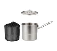 Itkcozcg Outdoor Cooking Set 304 Stainless Steel Camping Pots Light Weight Construction For Easy Campfire Meals Fast Heat Camping Pot Stainless Steel