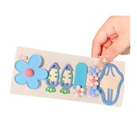 Itkcozcg Set of 5 Lovely Cloud Theme Hair Clip For Little Girl Flower And Carrot Designs Safe Barrettes Hair Accessories