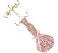 Itkcozcg Stylish Fabric Metal Jewelry Display Stand Human Shape Holder for Earrings Rings Amulets Stable Storage Home Boutique Use Compact Jewelry Organizers