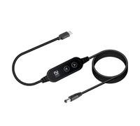 Itkcozcg Type C to DC5521 Power Cable 5V9V12V15V20V with Optional Tips Adjustable 5V 20V for Laptops and Speakers