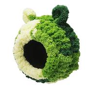 Itkcozcg Warm Plush Bird Nest Parrots Bear Ear Shape Nest House Bird Cage Hammocks Bed Small Animal Plush Nest for Budgies