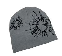 Itkcozcg Whimsical Winter Hip Hop Knit Cap for Men Women Kids Warm Soft Acrylic Hat Cold Weather Outdoor Black Gray