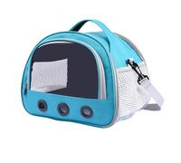ITKXRVJZM Pet Bag Cat Dog Bird Rabbit Carrier Bag with Thick Cotton Cushion Pet Aviation Backpack Anti-Suffocation Portable Travel Bag Pet Dog Bag Portable(Blue,S)