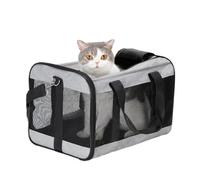 ITKXRVJZM Pet Bag Pet Dog Bag Soft Sided Cat Bag Airline Approved Pet Travel Bag Foldable Cat Dog Cage Suitable for Medium Cats Small Cats and Dog Portable(Grey,S 42x28x28cm)