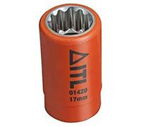ITL Insulated Tools 1/2" Drive 19mm Insulated Socket - VDE Certified High Voltage Safety Tool