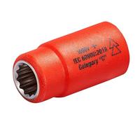 ITL Insulated Tools Insulated Socket - 13mm 1/2in Drive 6-Point 1000V Rated for Electrical Safety Durable and Precise Fit for Professional Electricians