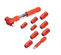ITL Insulated Torque Wrench Kit - 1/2in Drive, 12-60Nm Range, Metric Sockets, 1000V Rated for Electrical Safety, Ideal for Professional Electricians