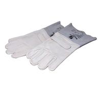 ITL Leather Protector Over Gloves for Rubber Gauntlets Grey / White XL Pack of 1