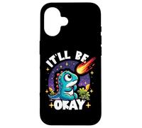 It'll Be Okay Cute Dinosaur Watching Meteorite Pessimist Case for iPhone 16