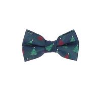 ITNOW Children's Christmas Jacquard Bow Tie - Boy Snowflake Christmas Tree or Candy Cane Bow Tie - Winter Eve Bow Tie, Navy Blue Green and Red Christmas Tree, One size