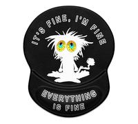 ITNRSIIET Ergonomic Mouse Pad with Gel Wrist Rest, Desktop Comfort Office Supplies Mouse Pad, Smooth Surface Non-Slip PU Base,8.7 x 7.2 in,Funny Cat