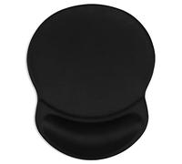 ITNRSIIET Ergonomic Mouse Pad with Gel Wrist Rest Support Gaming Small Wrist Rest Smooth Surface Non-Slip PU Base Comfortable Office Supplies Pain Relief, 8.7 x 7.2 inches, Black