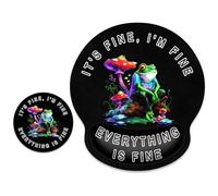 ITNRSIIET Ergonomic Mouse Pad with Wrist Support Wrist Rest Smooth Surface Non-Slip Rubber Base Comfortable Office Supplies Pain Relief, 9.8 x 9.1 inches,Unhappy Frog