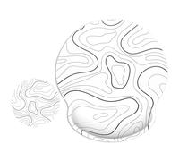 ITNRSIIET Ergonomic Mouse Pad with Wrist Support, Wrist Rest, Smooth Surface, Non-Slip Rubber Base, Comfortable Office Supplies, Pain Relief, 9.8 x 9.1 inches, Topographic Contour,