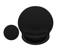 ITNRSIIET Ergonomic Mouse Pad with Wrist Support Wrist Rest Smooth Surface Non-Slip Rubber Base Comfortable Office Supplies Pain Relief, 9.8 x 9.1 inches, Black