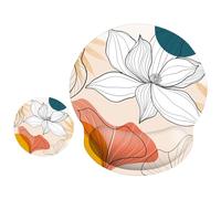 ITNRSIIET Ergonomic Mouse Pad with Wrist Support Wrist Rest Smooth Surface Non-Slip Rubber Base Comfortable Office Supplies Pain Relief, 9.8 x 9.1 inches, Abstract Floral