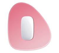 ITNRSIIET Mouse Pad Non-Slip Rubber Base Smooth Surface Stitched Edges Waterproof Durable Compatible with All Mice for Office & Gaming, Desk Accessory, Waterdrop Shaped 8.7x7.9 inch, Rose