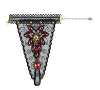 ITODA 1PCS Women Lace Bracelet Gothic Wristband Ring Spider Web Bracelet Black Floral Vampire Bracelets Halloween Party Decor for Women Girls