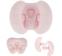 ITODA 2 in 1 Baby Travel Pillow Banana Shape Neck Support Pillow Adjustable Baby Neck Head Support Soft Sleeping Rest Pillow for Car Pushchair Stroller Travelling Sleeping 3 to 12 Month(pink)