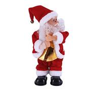 ITODA 27cm Electric Wiggle Hips Musical Santa Claus Battery Operated Christmas Singing Dancing Figure Christmas Decoration Ornament Figure Decorative for Home Festival Celebration Family Party Gift