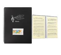 ITODA 9" X 12" Sheet Music Folder Allow Annotations 60 Pages Sheet Music Binder Spiral Notebook Organizer for Piano Guitar Choir
