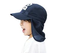 ITODA Baby Sun Hat UV Protection Summer Hats Wide Brim Beach Hats Quick Dry Swim Cap with Neck Flap for Swimming Boating Beach Seaside 1-3 Years