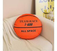 ITODA Baskerball Plush Pillow 18.9in Round Stuffed Soccer Throw Pillow Doll Plush Soft Toy Sports Ball Sofa Bed Couch Car Decoration Gift