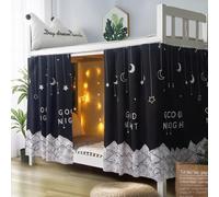 ITODA Bottom Bunk Bed Curtains Blackout Bed Drapes Single Bed Tent Curtain Dustproof Dormitory Bed Canopy Students Shading Bedding for Single Sleeper Loft Bed
