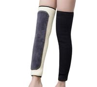 ITODA Cashmere Leg Warmers Winter Thermal Knee Brace Antiskid Elastic Warm Knee Pads Thicken Leg Sleeves Support Protector for Women Men Ski Cycling Running Yoga Arthritis