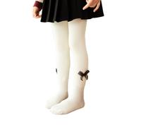 ITODA Girls Tights Cotton Rich Non-Slip Warm Winter Tights Thick Thermal Pantyhose Leggings Stockings for 2-5 Years Old(White, 120cm)