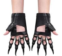 ITODA Halloween Claw Gloves Long Nail Gloves Scary Dragon Gloves Costume Steampunk Leather Gloves Dress Up Gloves Monster Gloves Fancy Dress Carnival Cosplay Props Handwear
