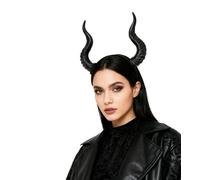 ITODA Halloween Devil Horn Headband Gothic Cosplay Horns Hairband Demon Witch Horn Headpiece Fancy Dress Costume Headwear for Adults Halloween Easter Carnival Party black
