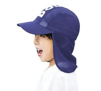 ITODA Kids Legionnaire Hat Summer Quick Dry Sun Hat Swim Cap UPF 50+ Wide Brim Beach Hat with Neck Protection for Swimming Boating Beach Seaside Boys Girls 1-3 Years Blue